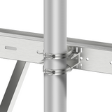 Single-Panel Adjustable Solar Pole Mount Bracket Kit | 36.6" Crossbar | 25°–90° Tilt | Supports 100–250W Solar Panels | Fits Poles Up to 5"