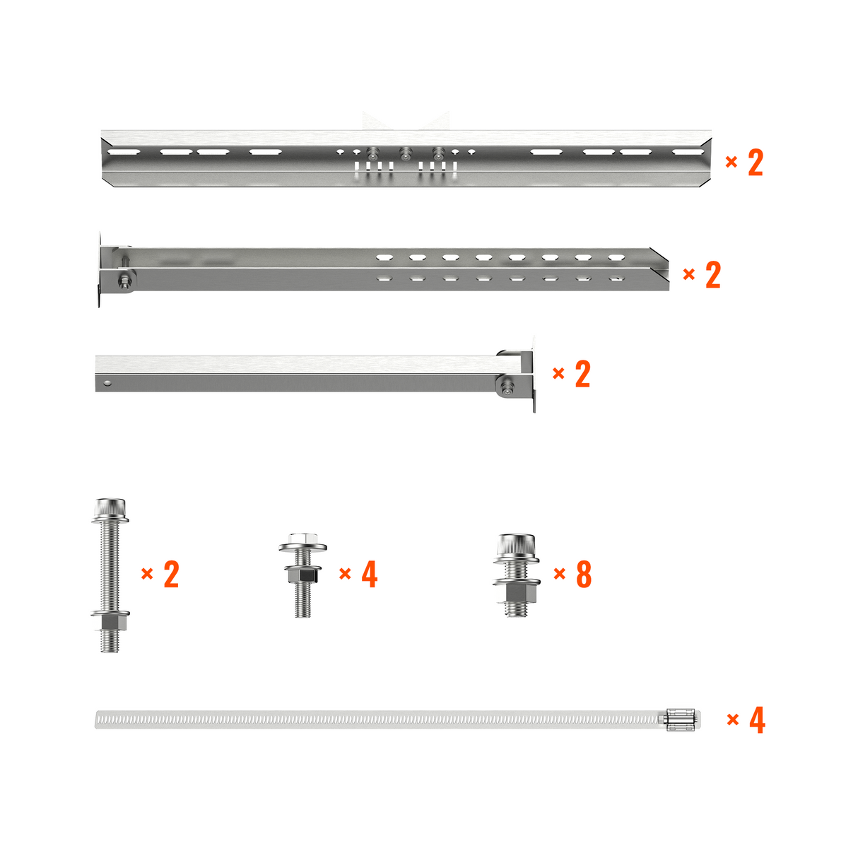 Single-Panel Adjustable Solar Pole Mount Bracket Kit | 36.6" Crossbar | 25°–90° Tilt | Supports 100–250W Solar Panels | Fits Poles Up to 5"
