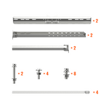 Single-Panel Adjustable Solar Pole Mount Bracket Kit | 36.6" Crossbar | 25°–90° Tilt | Supports 100–250W Solar Panels | Fits Poles Up to 5"