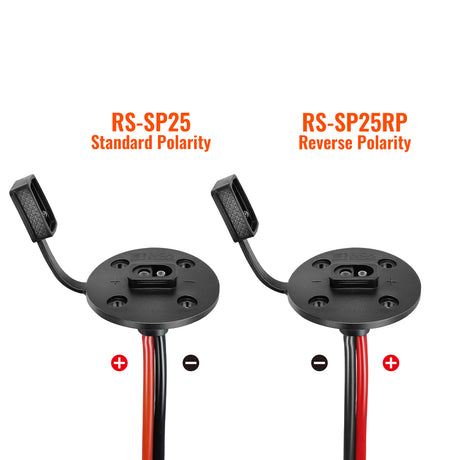 SAE Socket Sidewall Port with 10AWG Cable | 600V Heavy Duty Silicone Wire Harness | Quick Disconnect Power Connector for RV, Solar, Motorcycle - RICH SOLAR