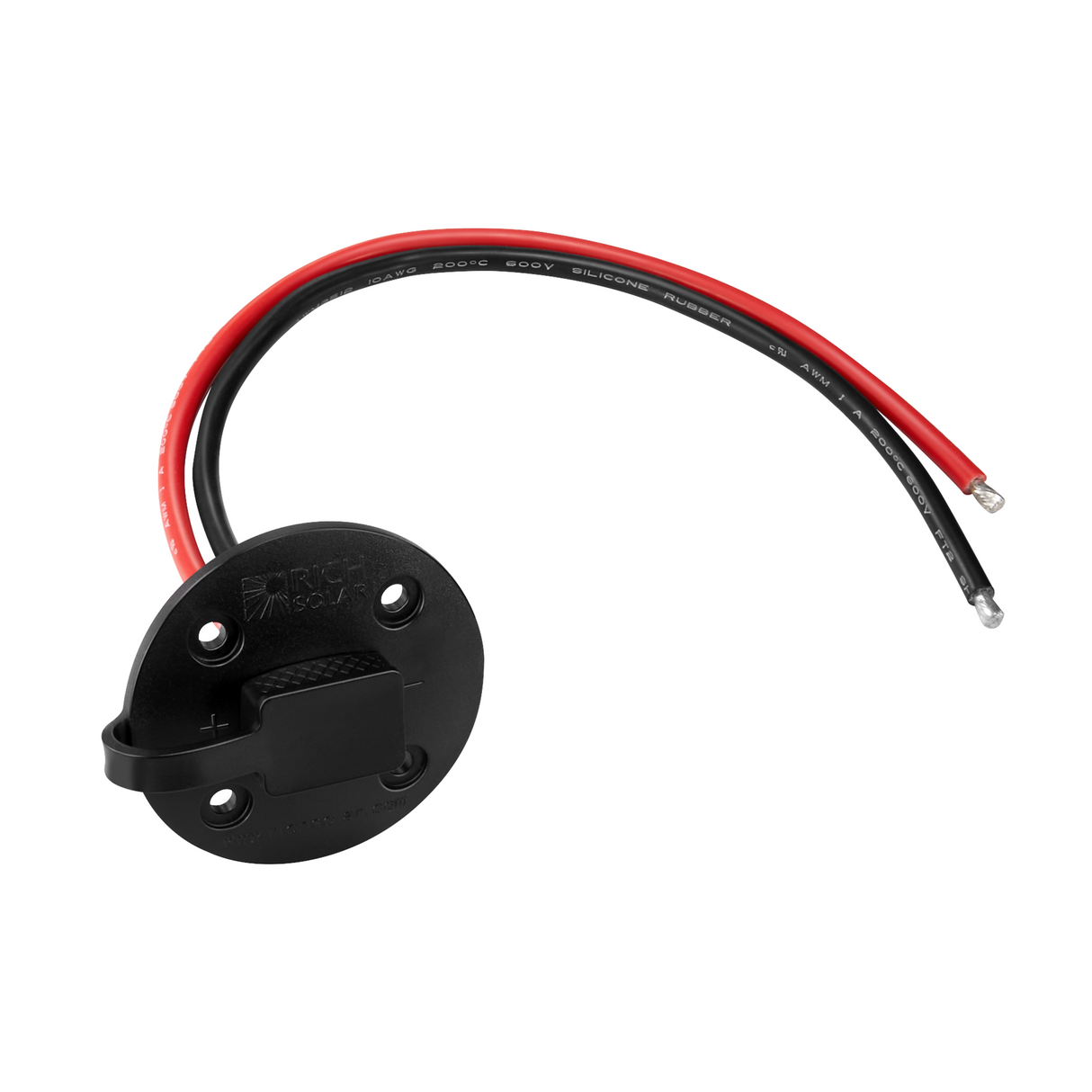 SAE Socket Sidewall Port with 10AWG Cable | 600V Heavy Duty Silicone Wire Harness | Quick Disconnect Power Connector for RV, Solar, Motorcycle - RICH SOLAR