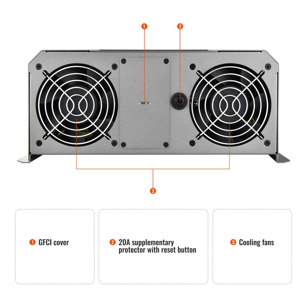 NOVA SUPERCHARGER 3K | 3000W 12V Pure Sine Wave Inverter Charger with Built-in Transfer Switch - RICH SOLAR