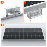 MEGA 200 WITH 2" BRACKETS | 12V 200W Solar Panel for RV, Boat, Cabins | 24.8% Efficiency, 25-Year Warranty | PALLET ORDER ONLY MOQ 44PCS - RICH SOLAR