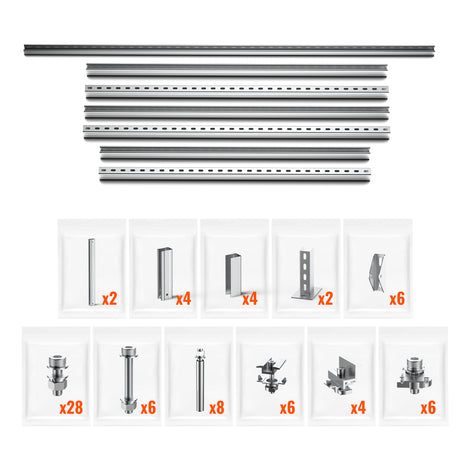 Solar Ground Mount | Fit MEGA 100/100 SLIM/MEGA 150 | Adjustable, Easy-to-Install Brackets for 1-4 Panels - RICH SOLAR