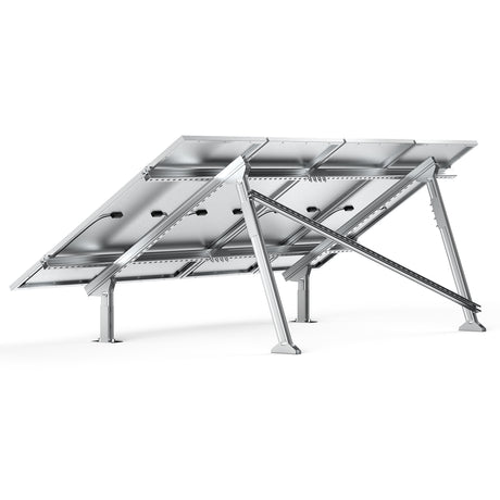 Solar Ground Mount | Fit MEGA 100/100 SLIM/MEGA 150 | Adjustable, Easy-to-Install Brackets for 1-4 Panels - RICH SOLAR