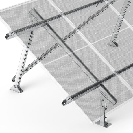 Solar Ground Mount | Fit MEGA 100/100 SLIM/MEGA 150 | Adjustable, Easy-to-Install Brackets for 1-4 Panels - RICH SOLAR