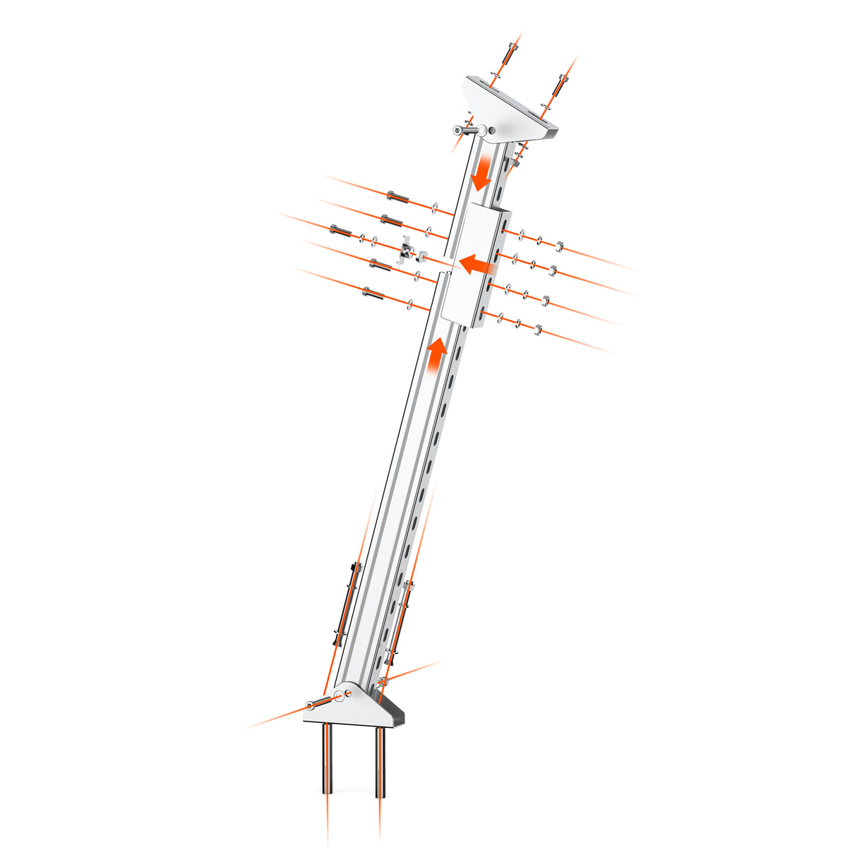 Solar Ground Mount | Fit Mage 100/100 SLIM/Mega 150 | Adjustable, Easy-to-Install Brackets for 1-4 Panels