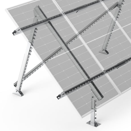 Solar Ground Mount | Fit MEGA 200/MEGA 220/MEGA 250 | Adjustable, Easy-to-Install Brackets for 1-4 Panels - RICH SOLAR