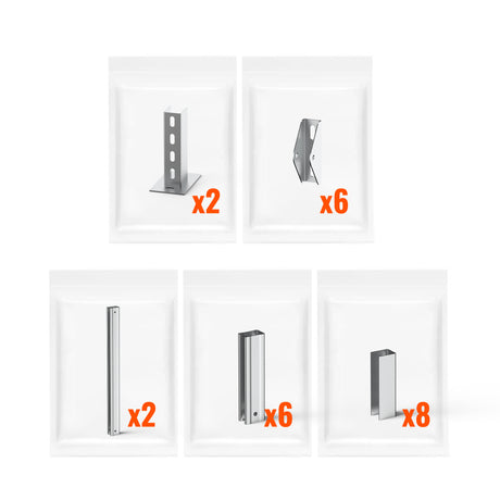 Solar Ground Mount | Fit MEGA 200/MEGA 220/MEGA 250 | Adjustable, Easy-to-Install Brackets for 1-4 Panels - RICH SOLAR