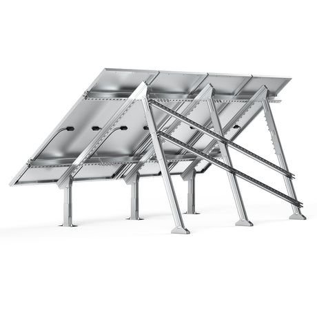 Solar Ground Mount | Fit MEGA 130 SLIM / MEGA 335 / MEGA 410 | Adjustable, Easy-to-Install Brackets for 1-4 Panels - RICH SOLAR