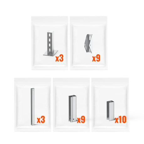 Solar Ground Mount | Fit MEGA 130 SLIM / MEGA 335 / MEGA 410 | Adjustable, Easy-to-Install Brackets for 1-4 Panels - RICH SOLAR