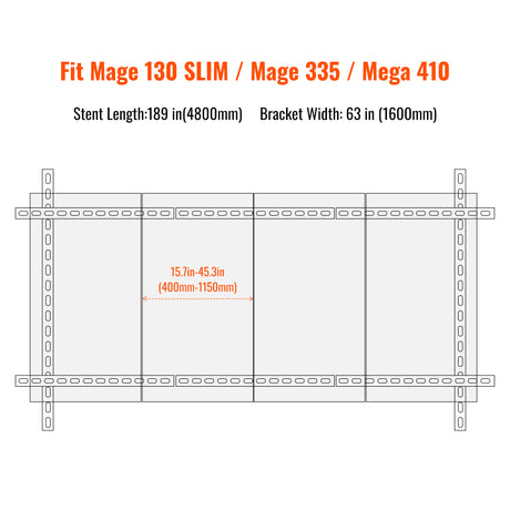Solar Ground Mount | Fit MEGA 130 SLIM / MEGA 335 / MEGA 410 | Adjustable, Easy-to-Install Brackets for 1-4 Panels - RICH SOLAR