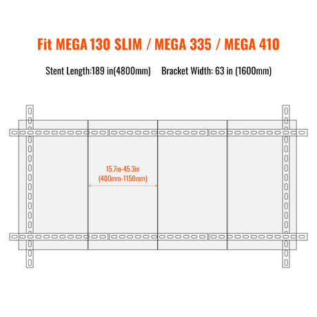 Solar Ground Mount | Fit MEGA 130 SLIM / MEGA 335 / MEGA 410 | Adjustable, Easy-to-Install Brackets for 1-4 Panels - RICH SOLAR