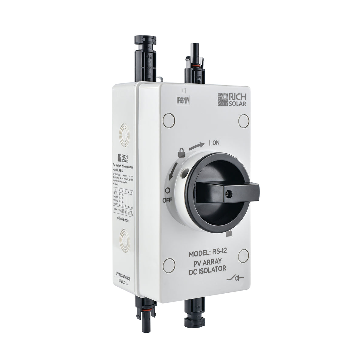 Solar PV DC Quick Disconnect Switch 2 Pole 1 String | RICH SOLAR