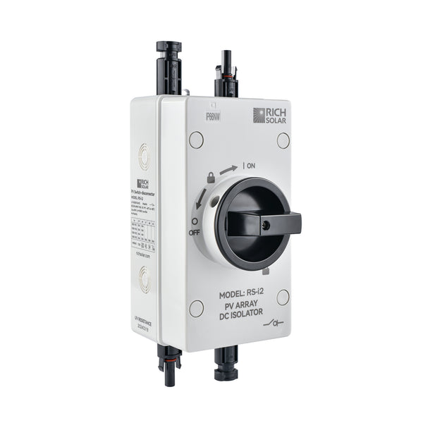 Solar PV DC Quick Disconnect Switch | Solar Array DC Quick Disconnect Switch | 1500 Volt 32 Amp | 2 Pole 1 String | Easy to Install