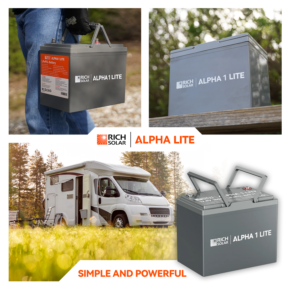 ALPHA 1 LITE | 12V 100Ah LiFePO4 Battery | Lightweight 12V Lithium Battery for RVs, Trailers, Vans, Boats, Off-Grid | 4,000 Lifetime Cycles | Best Value