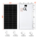 MEGA 150 | 150 Watt Solar Panel | Lightweight 12V Off-Grid Solar Panel for RVs, Cabins, Boats | 25-Year Output Warranty | UL Certified