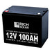 12V 100Ah LiFePO4 Lithium Iron Phosphate Battery - RICH SOLAR