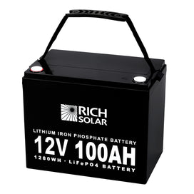 12V 100Ah LiFePO4 Lithium Iron Phosphate Battery - RICH SOLAR