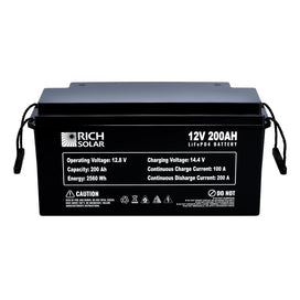 12V 200Ah LiFePO4 Lithium Iron Phosphate Battery Presale - RICH SOLAR