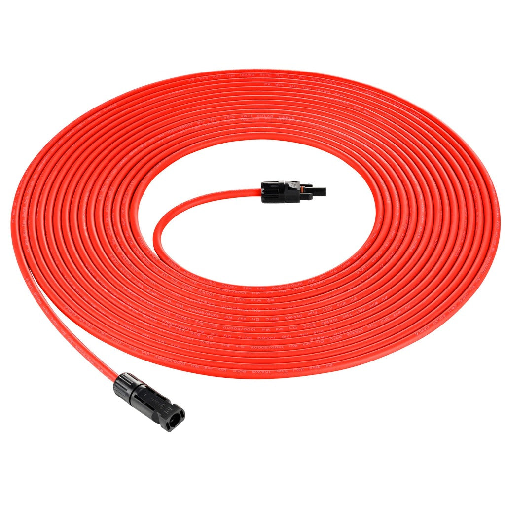 10 Gauge 50 Feet Solar Extension Red Cable - RICH SOLAR