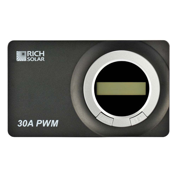 30 Amp Flush Mount PWM Solar Charge Controller | 30A 12V/24V PWM Controller for RVs, Trailers, Campers, Vans, Boats, Off-Grid | Top Rated