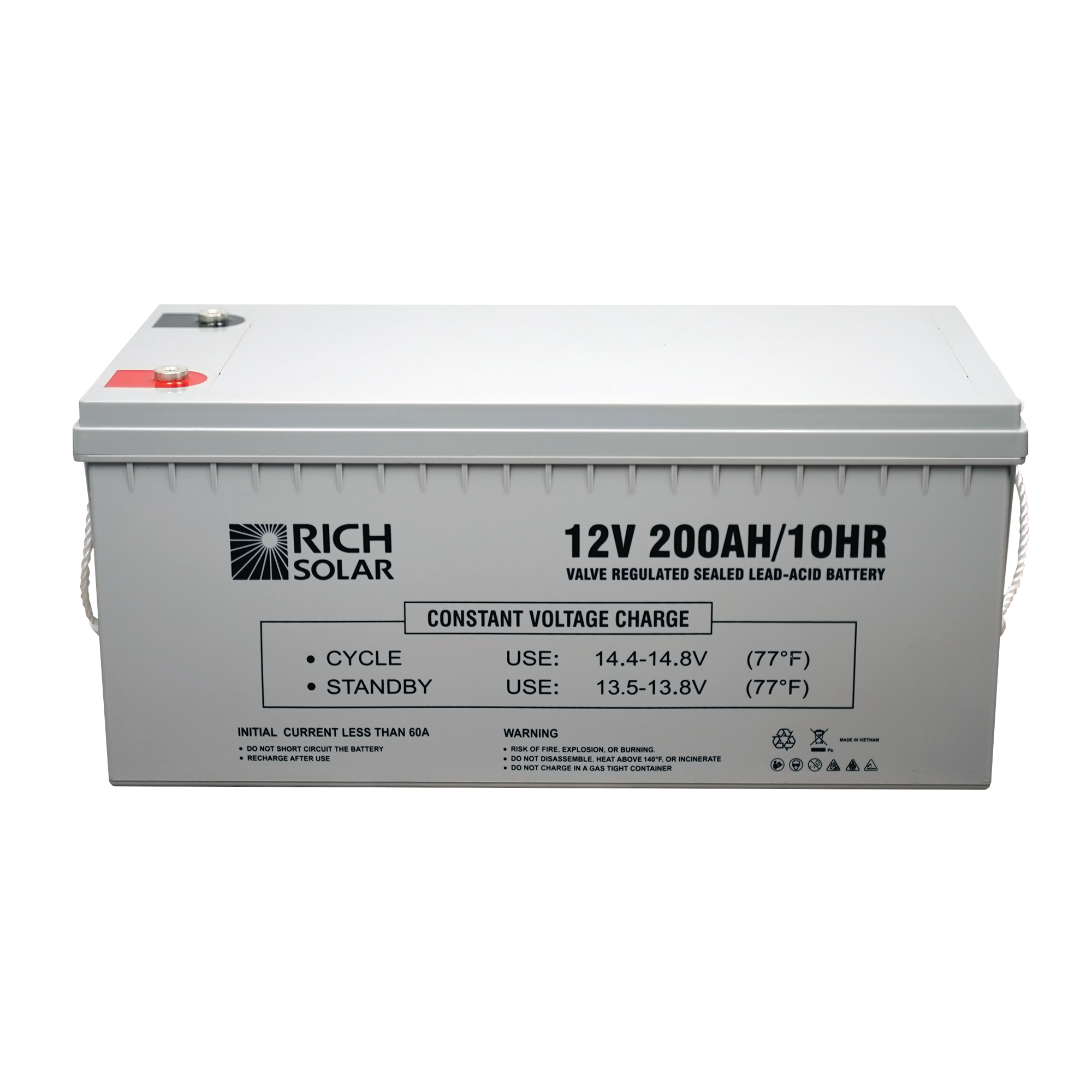12V 200Ah Deep Cycle AGM Battery - RICH SOLAR
